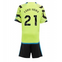 Camiseta Arsenal Fabio Vieira #21 Segunda Equipación Replica 2023-24 para niños mangas cortas (+ Pantalones cortos)